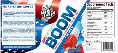 Red White & Boom Freedom label