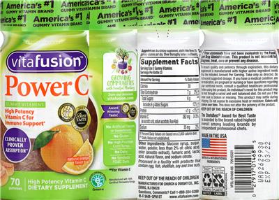 Power C Natural Orange Flavor label
