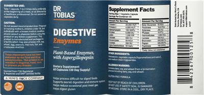 Digestive Enzymes label