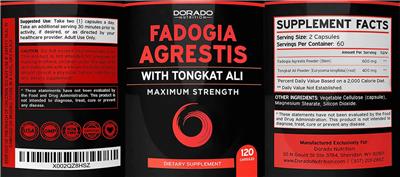 Fadogia Agrestis with Tongkat Ali label