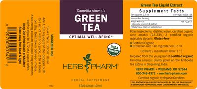 Green Tea label