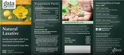 Natural Laxative label