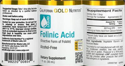 Folinic Acid label