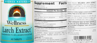 Wellness Larch Extract label