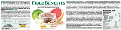 Fiber Benefits Lemon-Lime Flavor label
