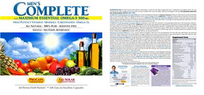 Men's Complete with Maximum Essential Omega-3 500 mg label
