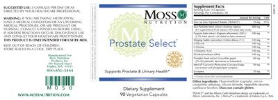 Prostate Select label