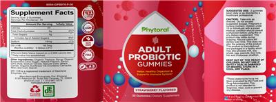 Adult Probiotic Gummies Strawberry Flavored label