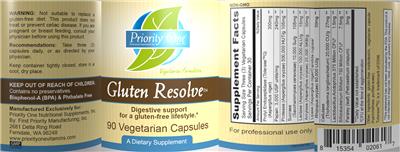 Gluten Resolve label