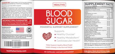Blood Sugar label