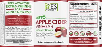 Keto Apple Cider Vinegar label