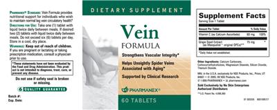 Vein Formula label