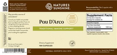Pau D'Arco label