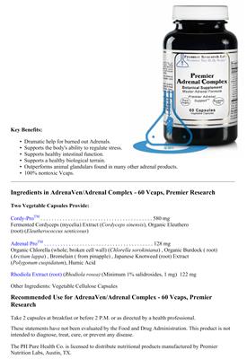 Premier Adrenal Complex label