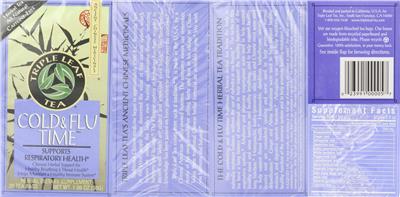 Cold & Flu Time label