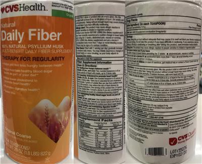 Natural Daily Fiber label