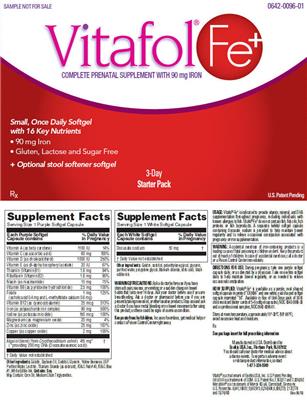 Vitafol Fe+ Stool Softener label