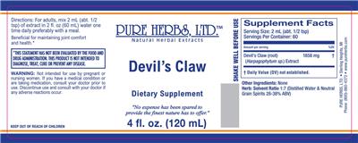 Devil's Claw label