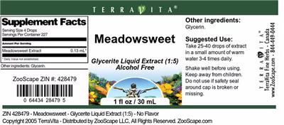 Meadowsweet label