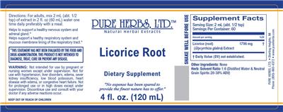 Licorice Root label