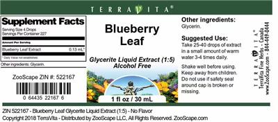 Blueberry Leaf label