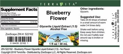 Blueberry Flower label