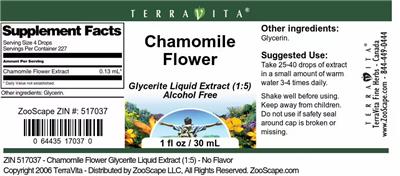 Chamomile Flower label