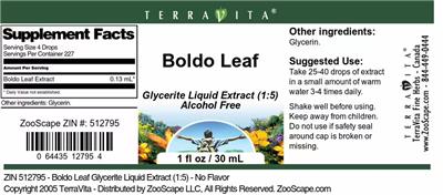 Boldo Leaf label
