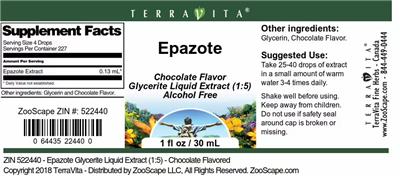 Epazote Chocolate Flavor label