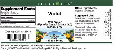 Violet Mint Flavor label