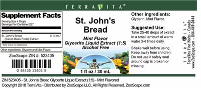 St. John's Bread Mint Flavor label
