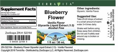 Blueberry Flower Vanilla Flavor label