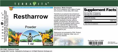 Restharrow Powder label