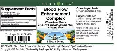 Blood Flow Enhancement Complex Chocolate Flavor label