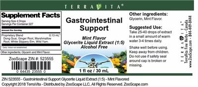 Gastrointestinal Support Mint Flavor label