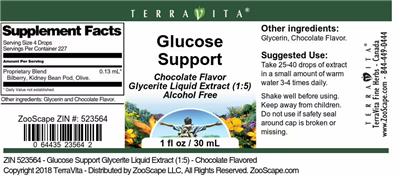 Glucose Support Chocolate Flavor label