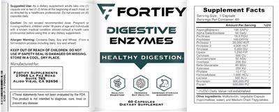 Digestive Enzymes label