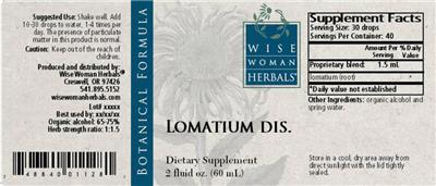 Lomatium Dis. label