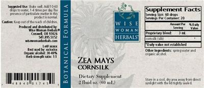 Zea Mays Cornsilk label