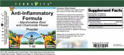 Anti-Inflammatory Formula Powder label