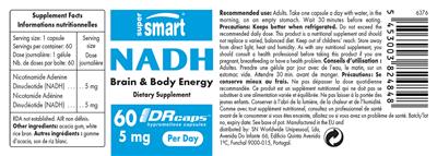 NADH 5 mg label