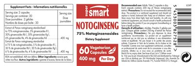 Notoginseng 400 mg label
