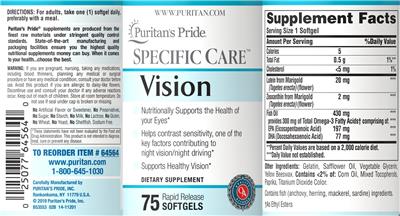 Specific Care Vision label