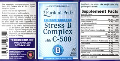 Stress B Complex with C-500 label