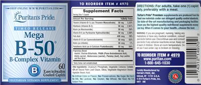 Mega B-50 Timed Release label