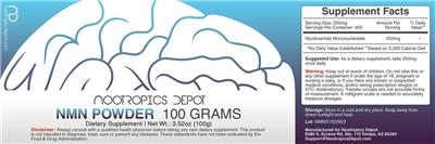 NMN Powder label