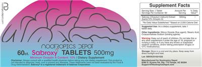 Sabroxy Tablets 500 mg label