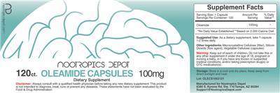 Oleamide Capsules 100 mg label