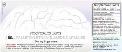 Palmitoylethanolamide Capsules label