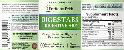 Digestabs label